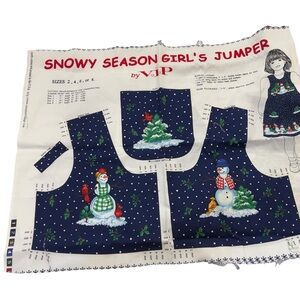 VIP Snowy Season Girls Cotton Jumper Fabric & Sew Pattern Size 2, 4, 6, or 8